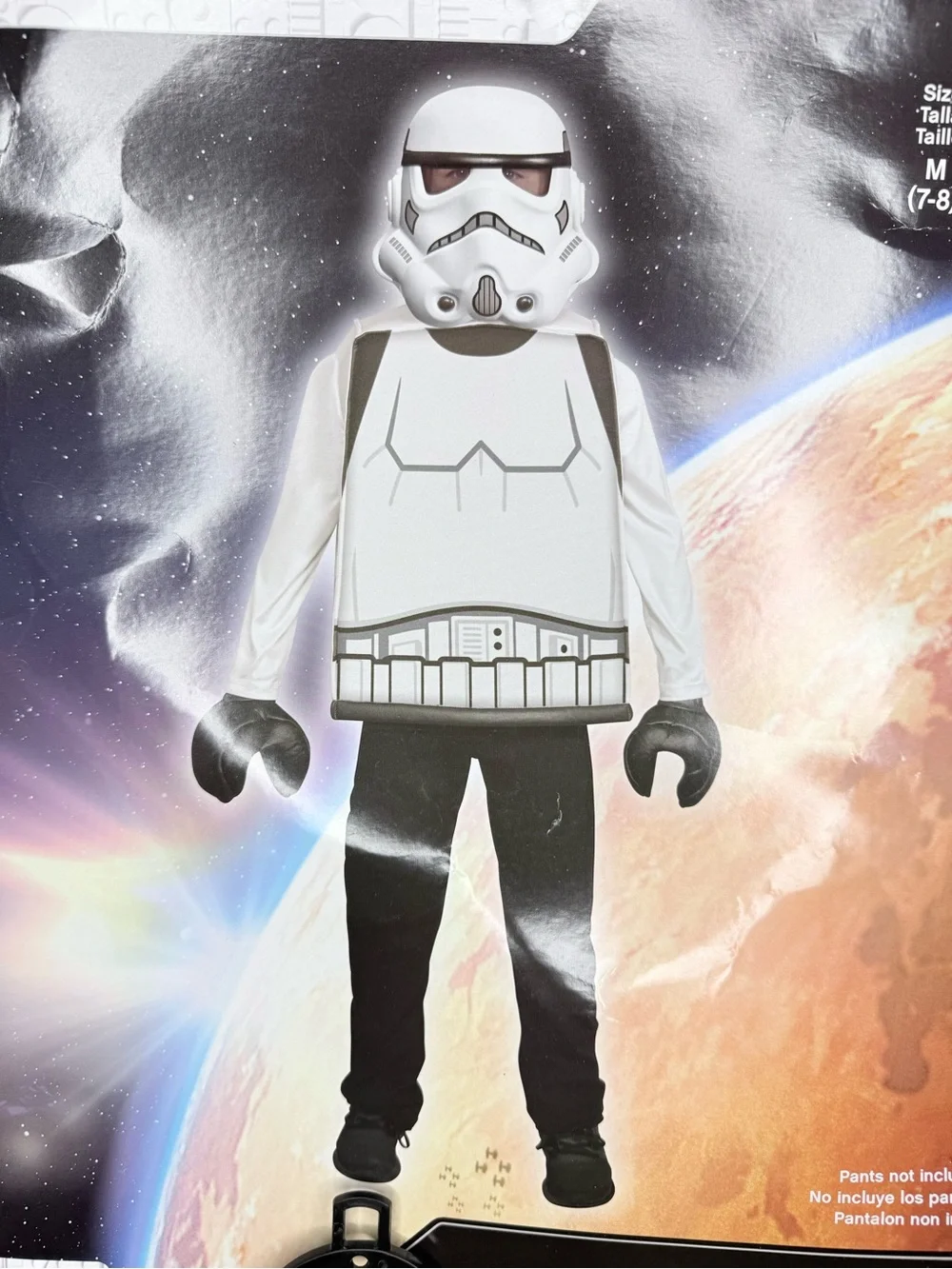 Stormtrooper Lego Classic Halloween costume dress up top / Mask and gloves 7-8